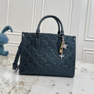 Louis Vuitton OnTheGo Tote in Pearl Blue Embossed Leather