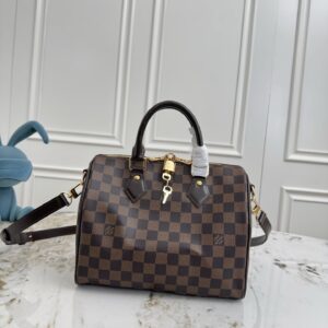 Louis Vuitton Speedy Bandouliere 25 Handbag in Damier Ebene Canvas