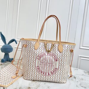 Louis Vuitton Neverfull Medium Tote Bag in Nude and Light Yellow