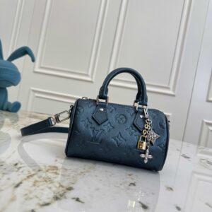 Louis Vuitton Nano Speedy-Style Mini Handbag in Pearl Blue