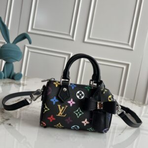Louis Vuitton Nano Speedy Handbag, Monogram Coated Canvas, LV x TM Reissue