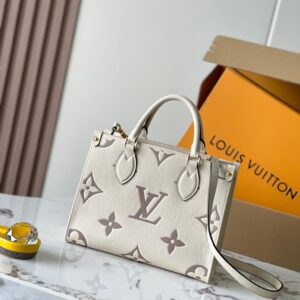 Louis Vuitton Onthego Small Handbag, White, Model M45654