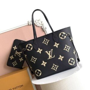Louis Vuitton Neverfull MM Monogram Empreinte Leather Tote Bag
