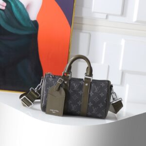 Louis Vuitton Keepall Bandouliere 25 Monogram Eclipse Travel Bag