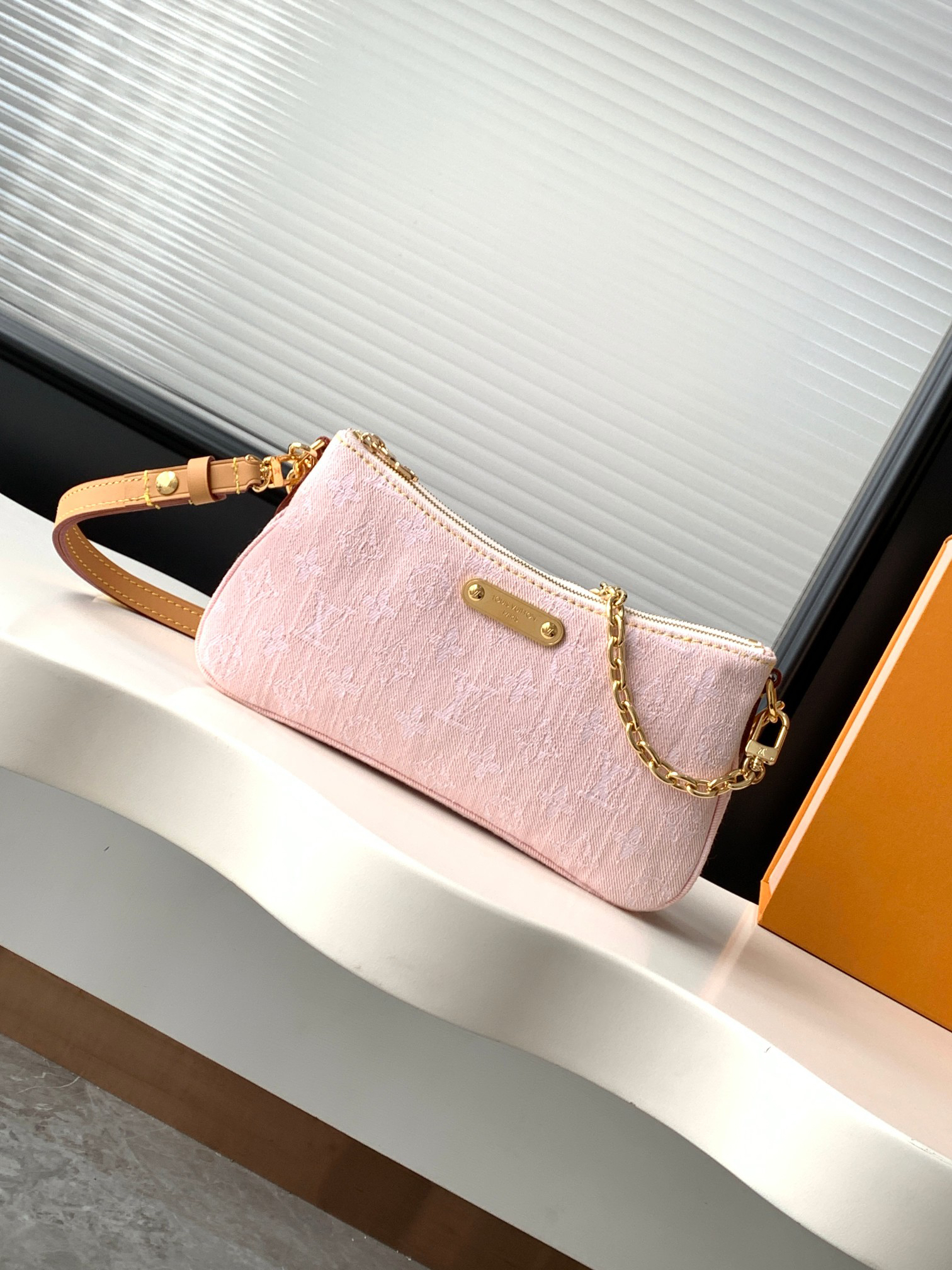 Louis Vuitton Liv Pochette Monogram Denim Crossbody Bag