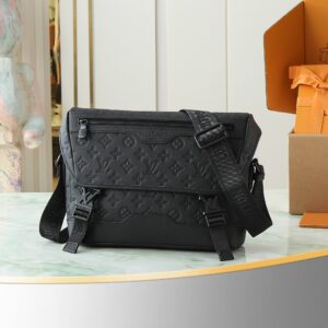 Louis Vuitton Voyager M25121 Black Monogram Shadow Crossbody Bag