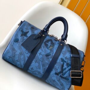 Louis Vuitton Keepall Bandoulière 35 Travel Bag in Monogram Eclipse