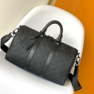 Louis Vuitton Keepall Bandoulière 35 Travel Bag in Monogram Eclipse Canvas
