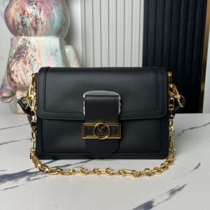 Louis Vuitton Dauphine Soft Medium Crossbody Bag M25209 in Black