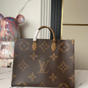 Onthego Monogram Giant Canvas Tote Bag