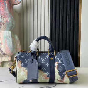 Louis Vuitton Keepall Bandoulière 25 Blue Flame Shoulder Bag