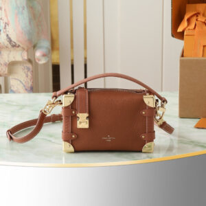 Louis Vuitton Side Trunk PM Brown Leather Crossbody Bag