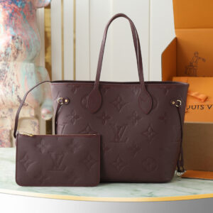 Louis Vuitton Neverfull MM Monogram Empreinte Leather Tote Bag