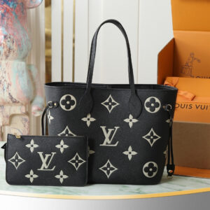 Louis Vuitton Neverfull MM Tote Bag in Monogram Empreinte Leather