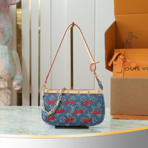 Louis Vuitton x Takashi Murakami Pochette Accessoires Denim Shoulder Bag