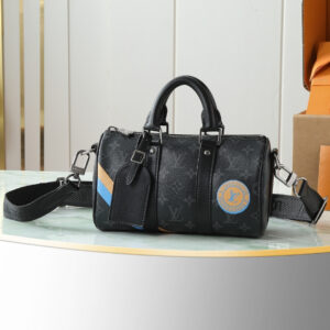 Louis Vuitton Keepall 25 Monogram Eclipse Reverse Canvas Handbag