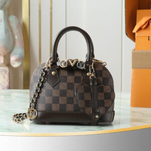 Alma Mini M14339 Leather Chain-Detail Handbag