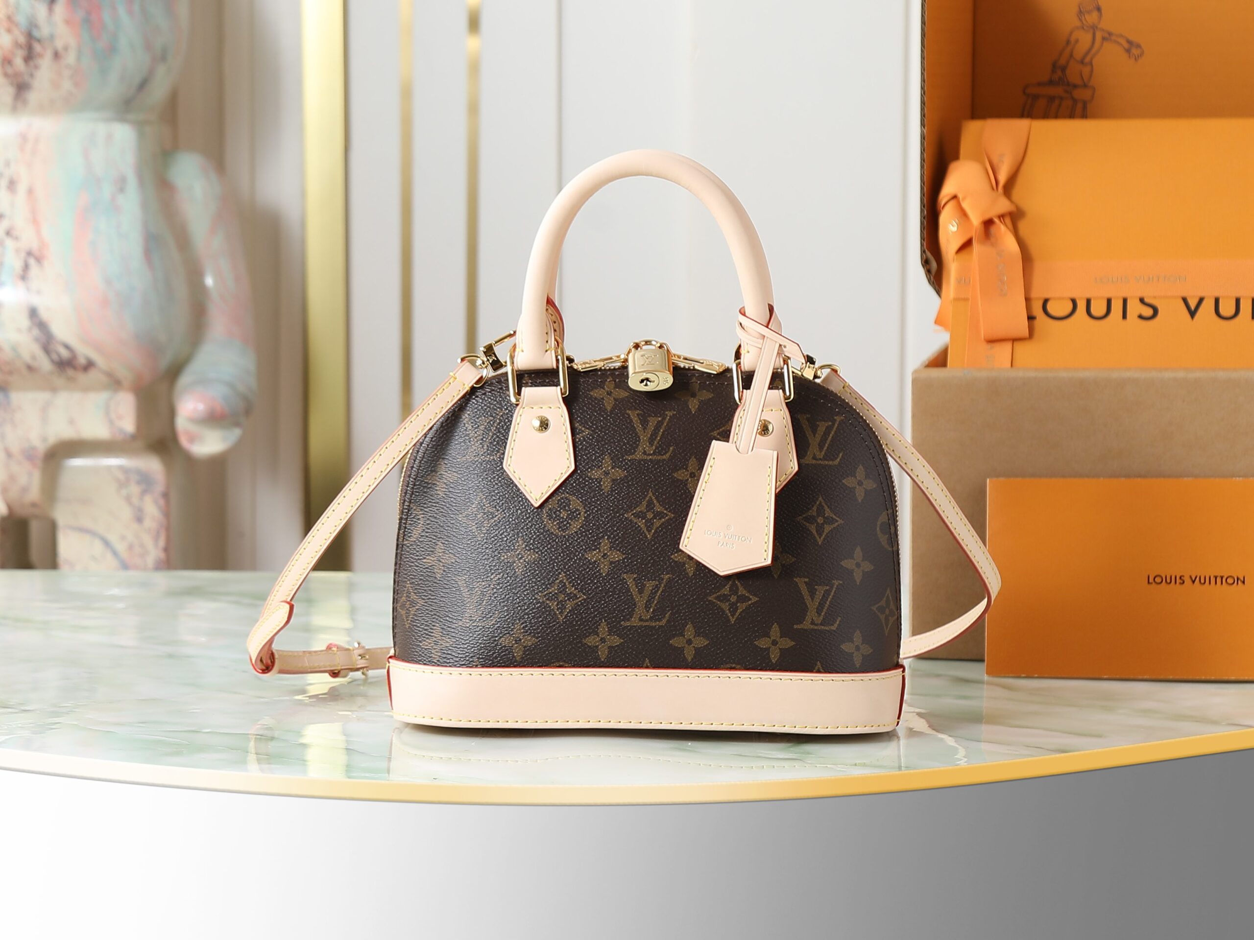 Alma BB Monogram Canvas Crossbody Bag