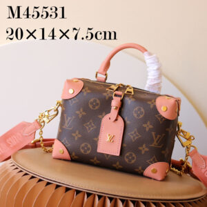 Louis Vuitton Petite Malle Souple Monogram Canvas Shoulder Bag