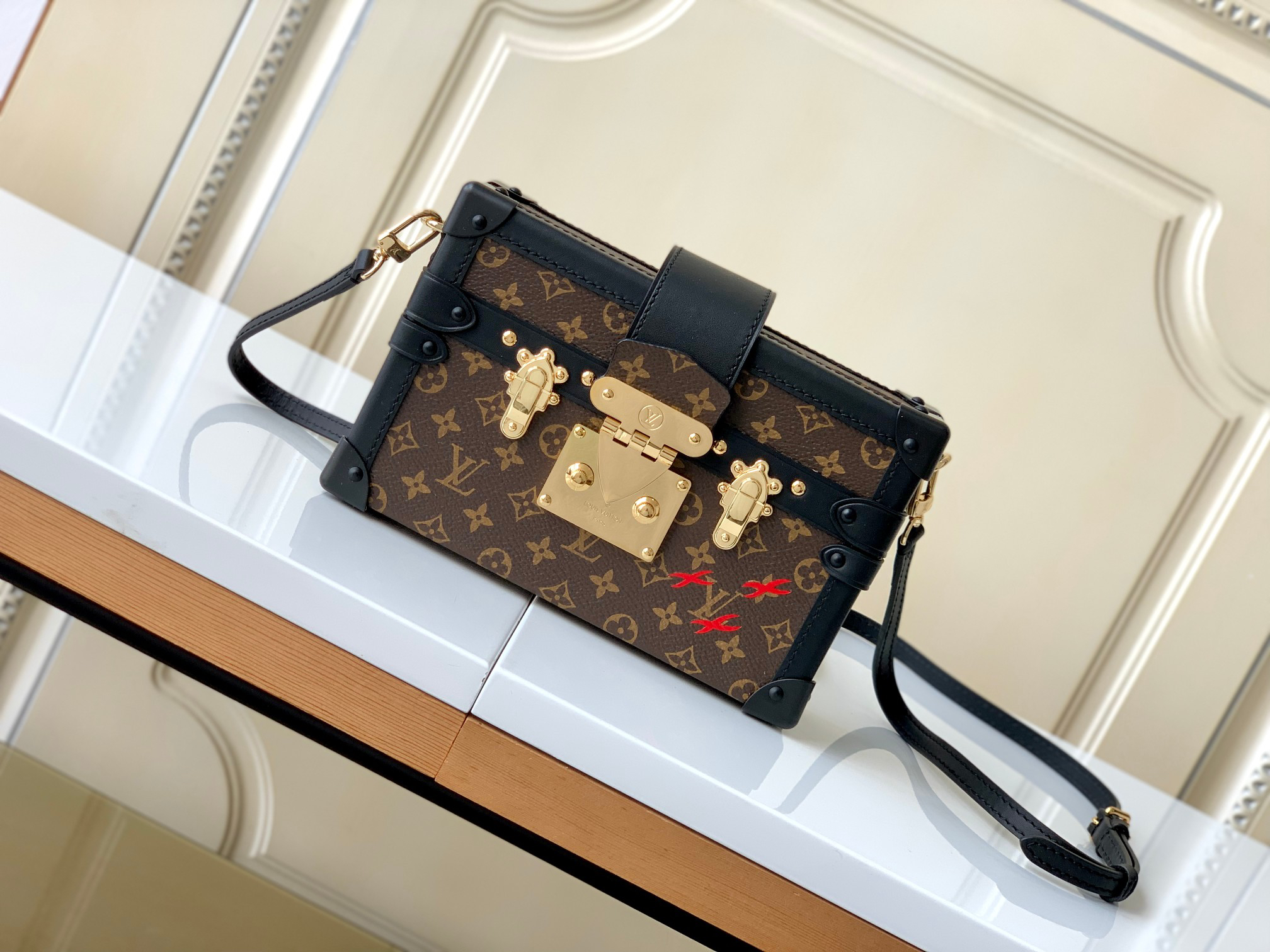 Louis Vuitton Petite Malle Monogram Canvas Crossbody Bag