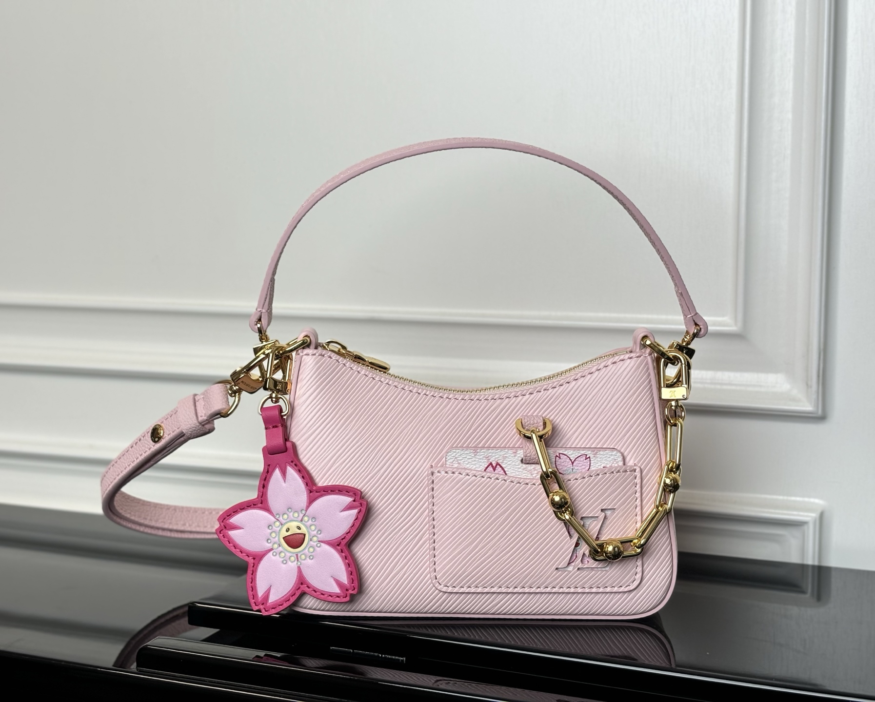 Louis Vuitton x Takashi Murakami M13101 Pink Epi Leather Crossbody Bag