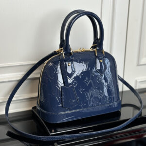 Louis Vuitton Alma BB Epi Leather Crossbody Bag M91606 – Blue with Gold Hardware