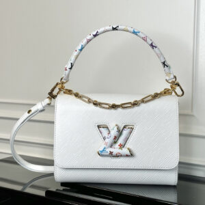 Louis Vuitton x Murakami Twist MM Slim Bag in White
