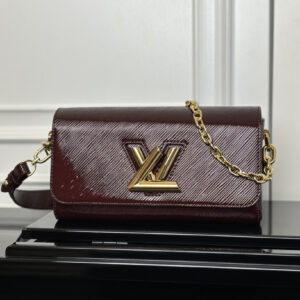 Louis Vuitton LV Twist Epi Leather Crossbody Bag in Burgundy