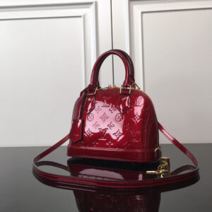 Louis Vuitton Alma BB Red Handbag in Epi Leather