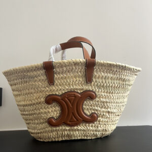 Celine Classic Woven Raffia Tote Bag