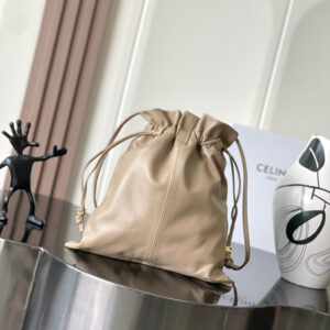 CELINE Crystal Drawstring Cloud Bag