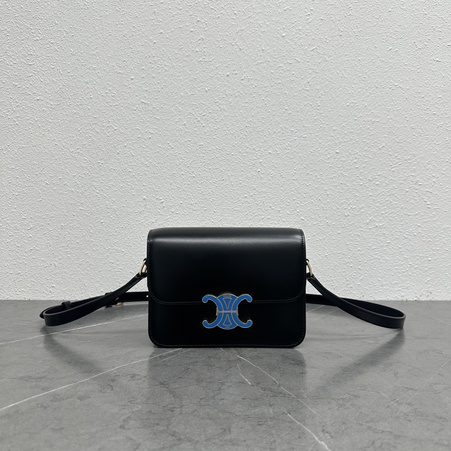 CELINE Teen Triomphe Shoulder Bag with Amber Clasp