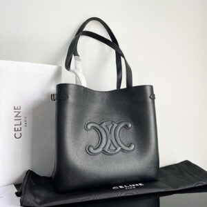 Celine CUIR Series CABAS ANAÏS Grain Calfskin Leather Tote Bag