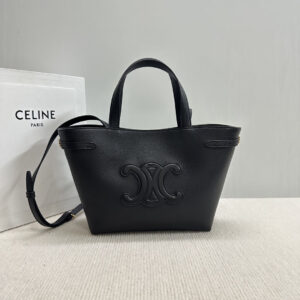 Cabas Anais Small Textured Leather Tote Bag