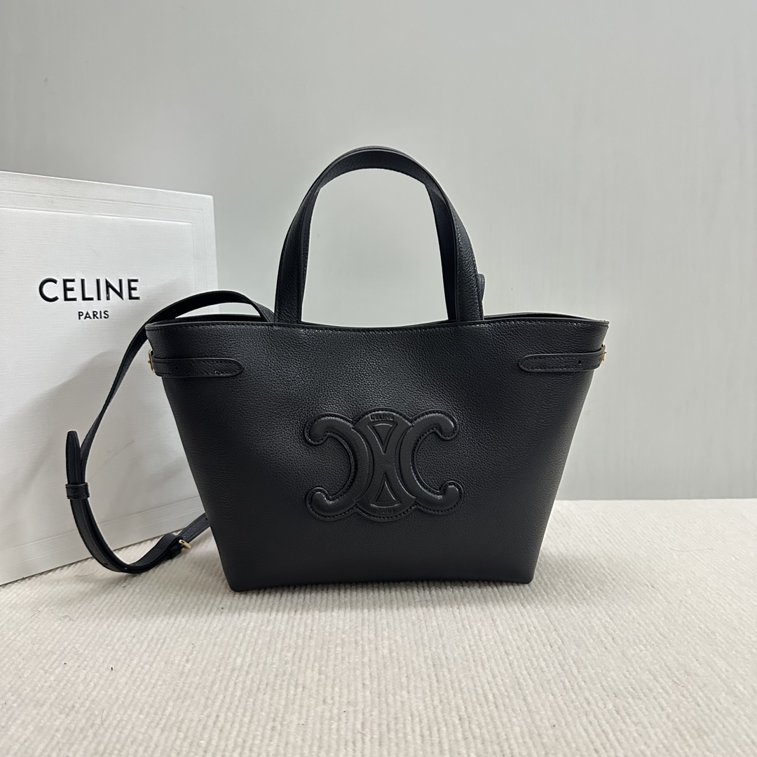 Cabas Anais Small Textured Leather Tote Bag