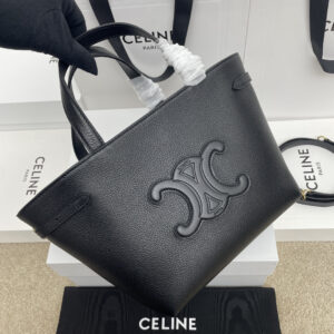 CABAS ANAIS Textured Cowhide Leather Tote Bag