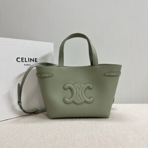 Cabas Anais Small Grained Calfskin Leather Tote Bag
