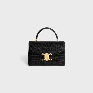 CELINE Teen Nino Woven Black Handbag