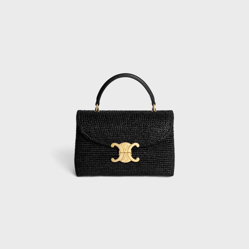 CELINE Teen Nino Woven Black Handbag