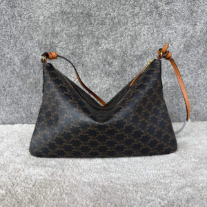 Celine Logo Print Double-Zip Handbag