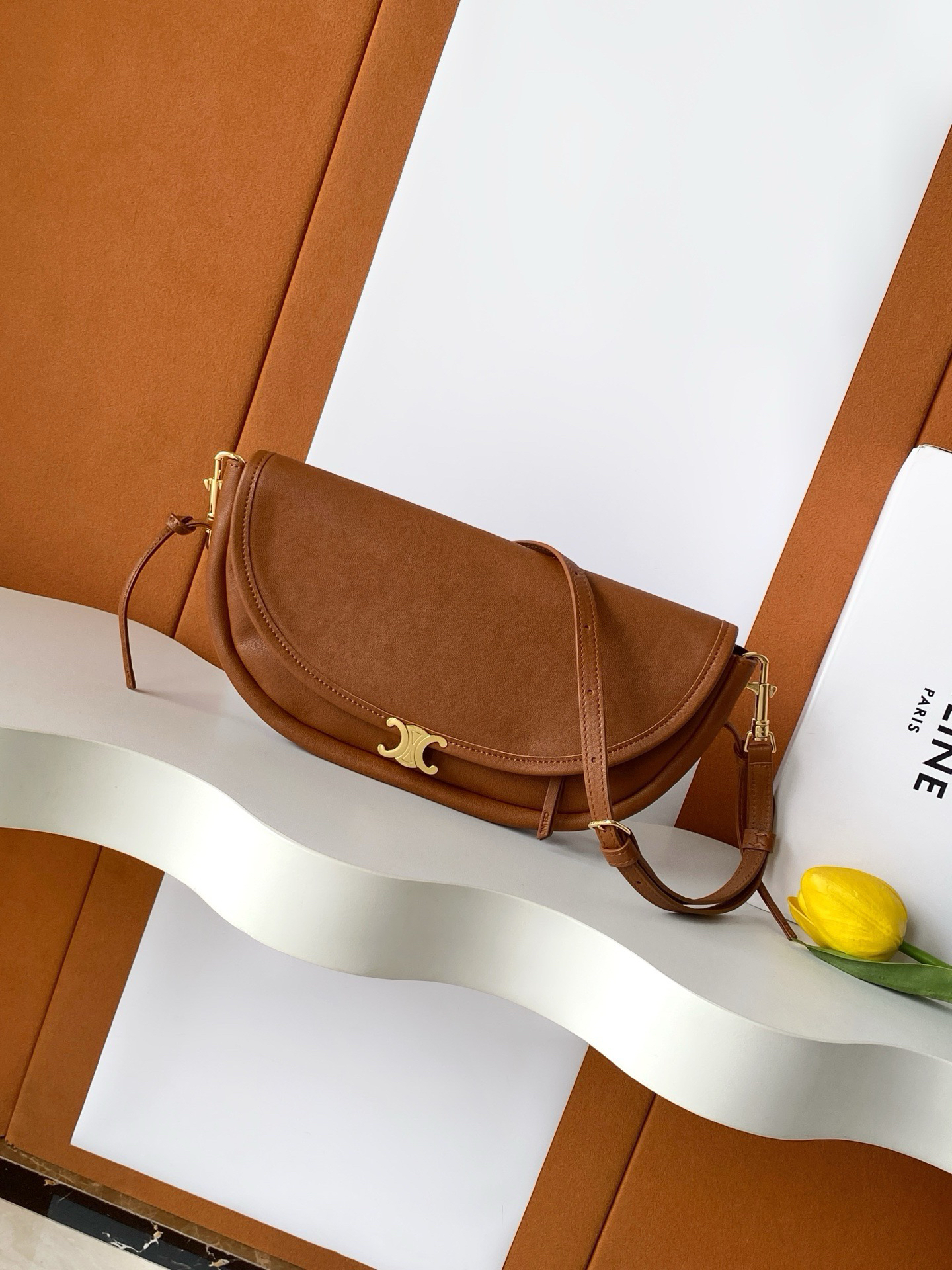 CE HALFMOON Small Lambskin Crossbody Bag