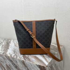 CELINE Triomphe Canvas Medium Bucket Bag