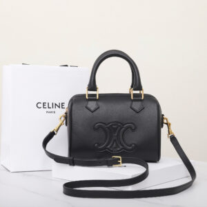 Italian Cowhide Embossed Bucket Handbag