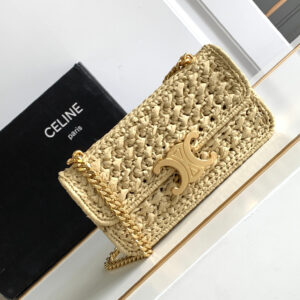 Celine Triomphe Woven Chain Shoulder Bag