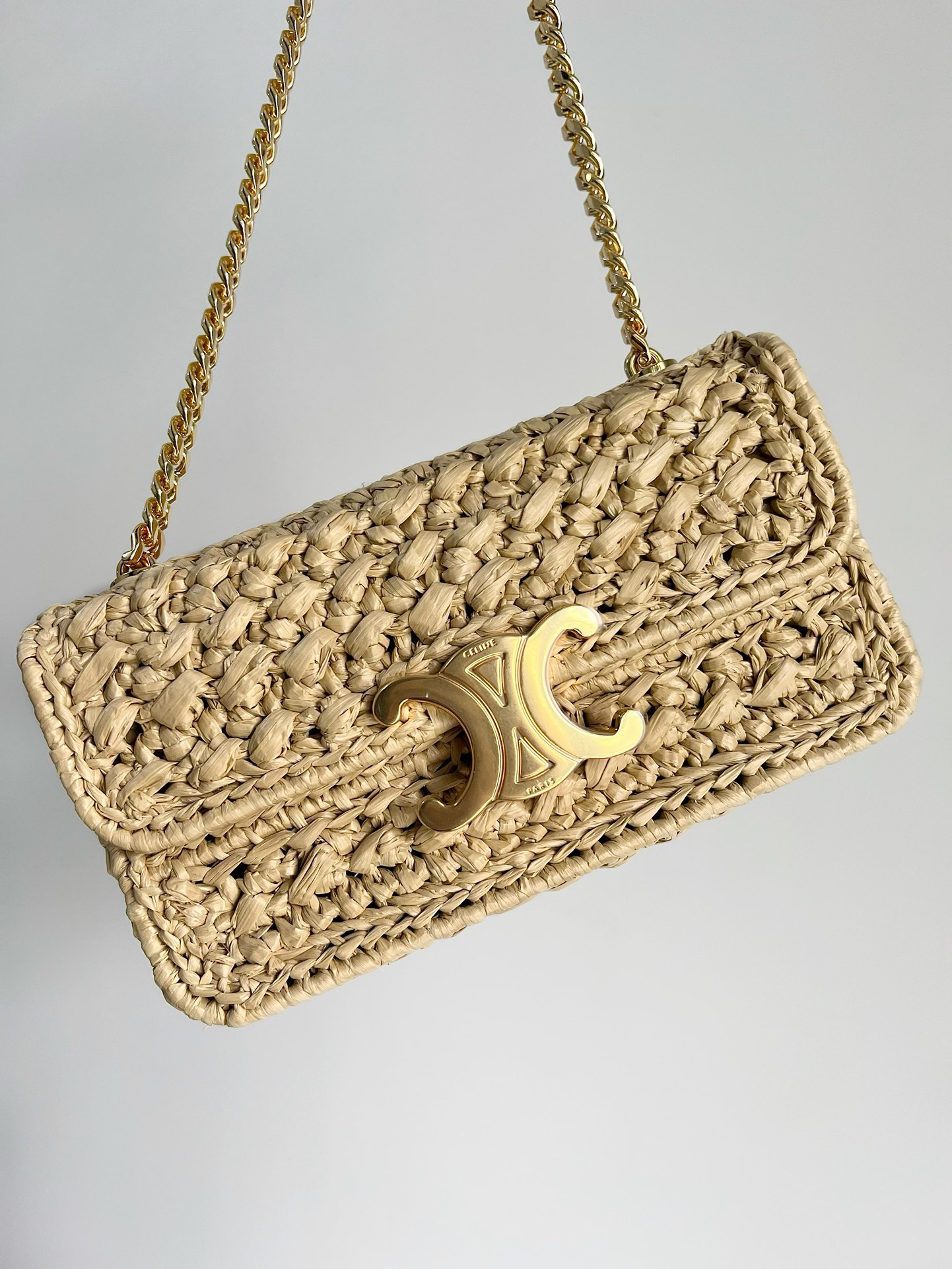 TRIOME Woven Chain Shoulder Bag