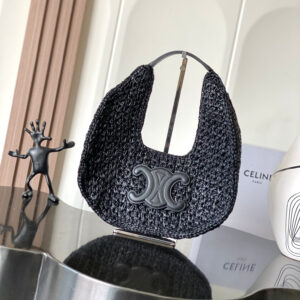 CELINE Classic Woven Hobo Shoulder Bag