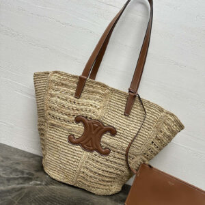 Celine Couffin Medium Classic Woven Tote Bag