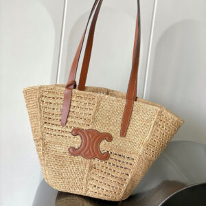 CELINE Medium Woven TRIOMPHE Basket Bag