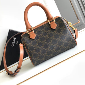 CELINE Small Triomphe Canvas Boston Bag