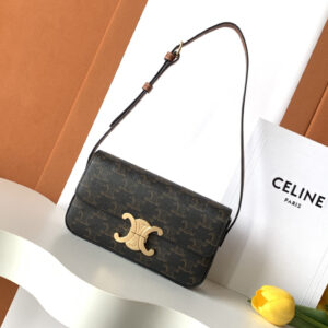 Celine Triomphe Full-Leather Shoulder Bag